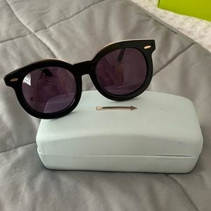 Karen Walker Super Duper Thistle - Black and Gold sunglasses